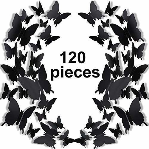 120 Pegatinas 3d De Mariposa Para Pared, 3 Tamaños, Extraíbl