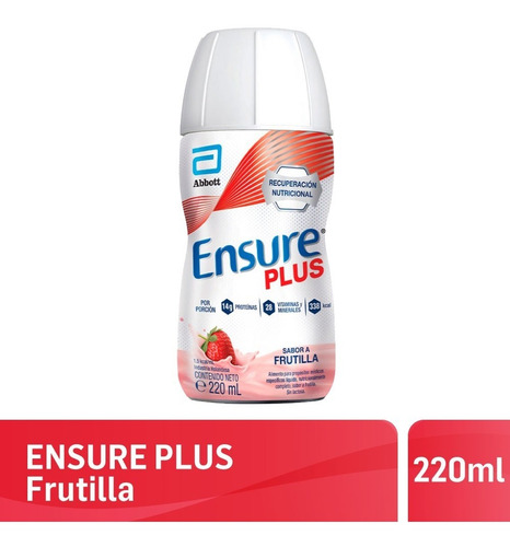 Ensure Plus Liquido X 220 Ml Multivitaminico Frutilla