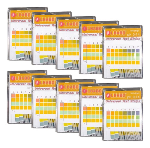 Papel Ph,tiras Indicadoras Ph,papel Tornasol Ph 0-14(pack10)