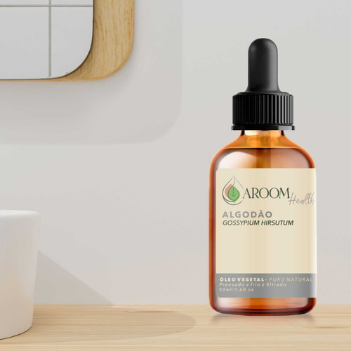 Óleo De Algodão 100% Puro Natural -cabelo E Pele 50 Ml Aroom