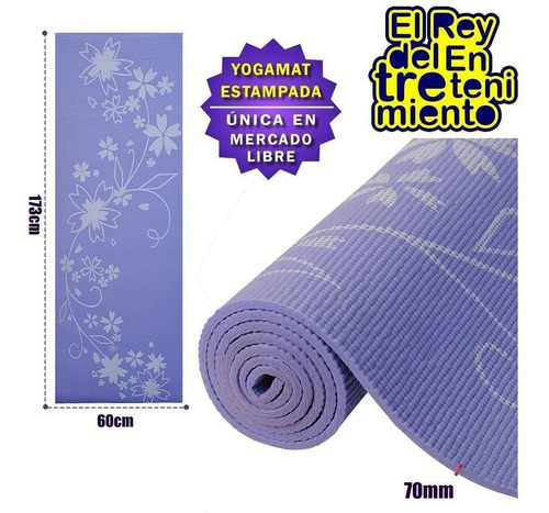Colchoneta Yogamat Estampada Pilates, Yoga, Fitness - El Rey