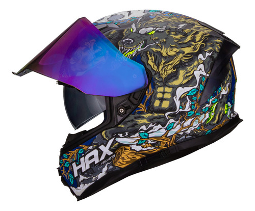 Hax Helmets. Casco Integral Dot + Ece 06. Force Night Legend
