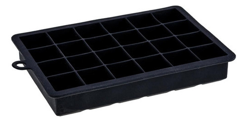 Forma De Gelo 24 Cubos 20x13x3 Cm Em Silicone Preto