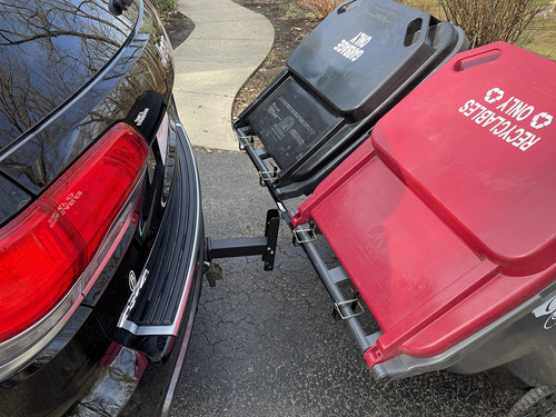 Enganche Doble 2  Para Bote Basura Entrada Auto Ma Empinada