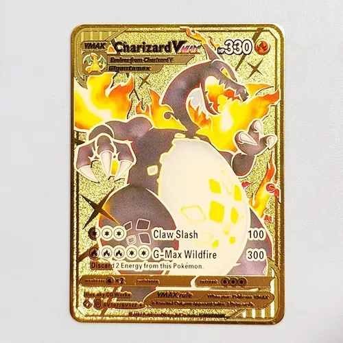 Carta Pokémon Charizard vmax Shiny Dourada Com Relevo + Brinde em Promoção  na Americanas