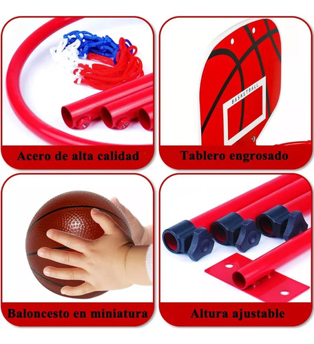 Cestas De Baloncesto Para Niños Con Pelota Ajustable De 1,8