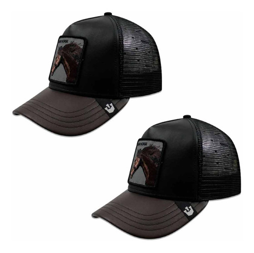 Paquete De 2 Gorras Tipo Camionero Animal Broche