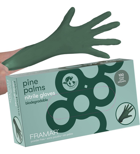 Guantes Verdes Framar Desechables Sin Látex Y Sin Polvo