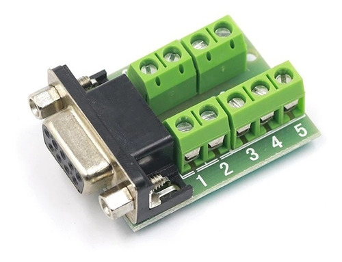 Adaptador Macho Hembra Rs232 Db9  A Terminales De Bloque 