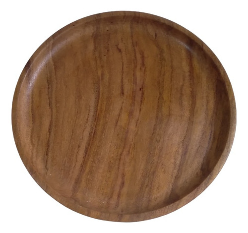 Plato Cavado En Madera De Algarrobo De 24 Cm