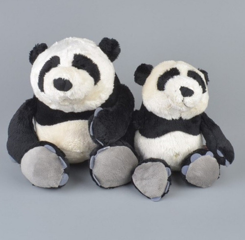 Familía De Pelúcia Panda Mamãe 25cm + Filho 15cm Em Promoção