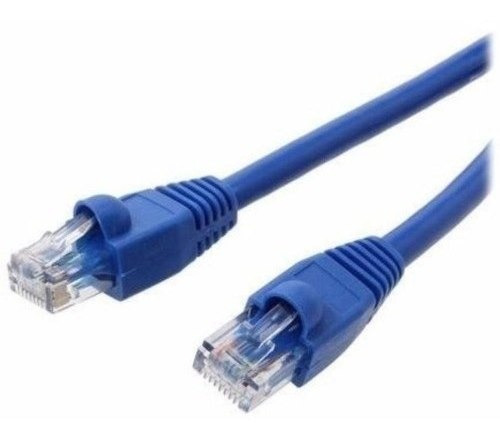 Imagem 1 de 2 de Cabo De Rede Ethernet Lan Rj45 Cat 6 Utp Azul - 3 Metros