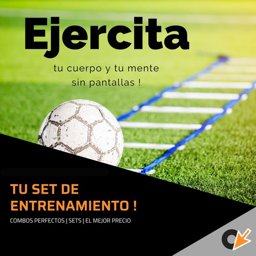 Imagen 9 de 9 de Set Escalera Entrenamiento + 12 Conos + 12 Platos Crazy Fit