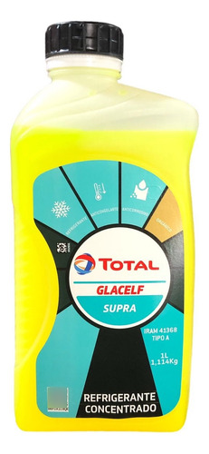 Refrigerante Concentrado Total Supra Amarillo 1 Litro Tipo A