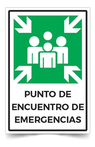 Señaletica Punto De Encuentro De Emergencias 45x30cm