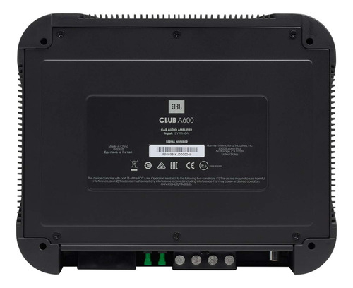 Amplificador Jbl Club A600 Mono 600w Con Control Remoto De N