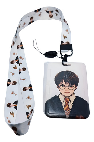 Portagafete Credencial Con Lanyard Harry Potter Hedwig