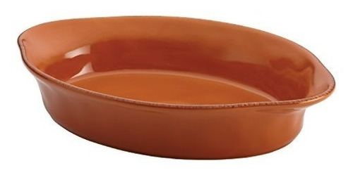 Rachael Ray Cucina Stoneware 2 Cuartos Oval Baker, Naranja C