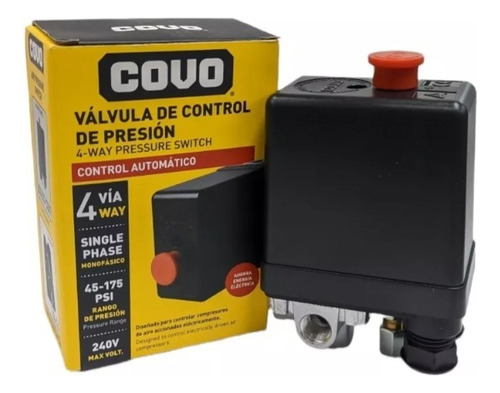 Presostato Compresor De Aire 4 Vias - Covo 