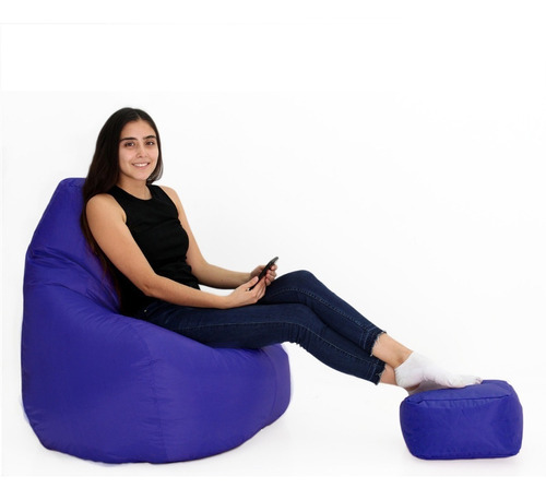 Pouf Silla Con Apoyapies!!!...impermeable!...4 Colores!!!