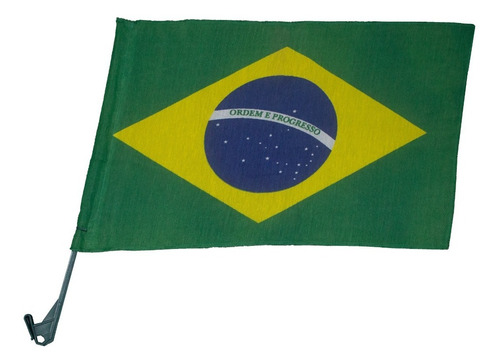 Bandeira Brasil Com Haste Para Vidro Do Carro Copa Do Mundo 