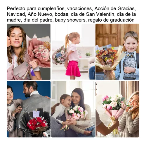 20 Hojas De Papel Coreano Para Ramos Bouquet Floral Patrón