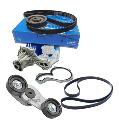 Kit Distribucion Skf + Bomba + Kit Poly-v Vw Gol Ab9 1.6 N