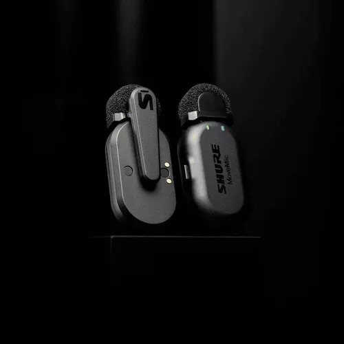 Micrófonos Lavalier Inalámbricos Bluetooth Movemic Two Shure Color Negro