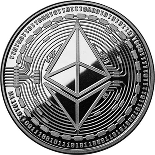 Moneda Ethereum Metalica Silver  ( Entrega Inmediata )