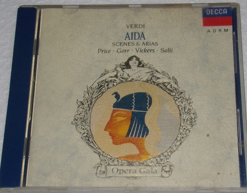 Verdi Aida Pice Gorr Vickers Solti Cd Importado Kktus 