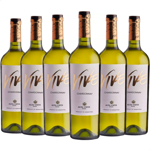 Vino Alta Vista Vive Chardonnay Blanco Pack X6 - 01almacen