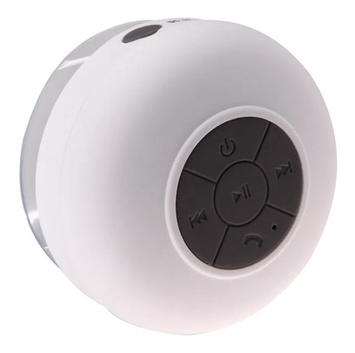 Parlante Alta Voz Recargable Ducha Bluetooth Resiste Agua Color Blanco