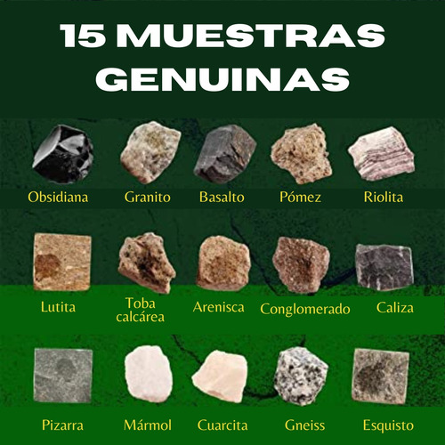 Kit De Ciencia Rocas Para Niños, Aprende A Distinguirlas, Xx