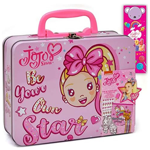 Caja De Lata De Colorear Jojo Siwa, Incluye Marcadores,...