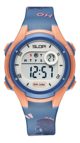 Reloj Slop Deportivo Azul Sw8215k5 De Plástico Para Niño