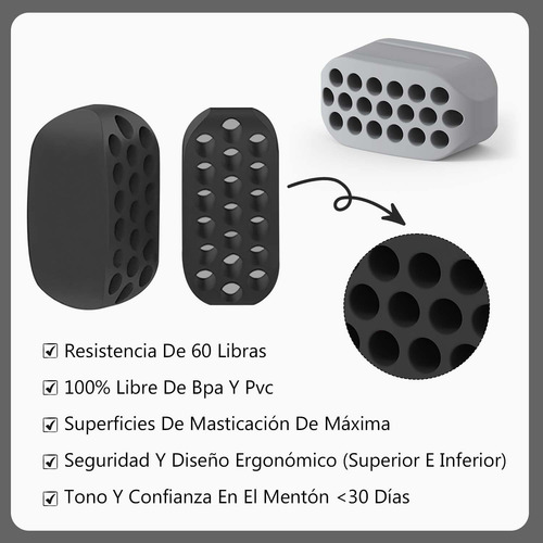6pc Ejercitador De Masetero Y Mandíbula, Ejercitador Facial