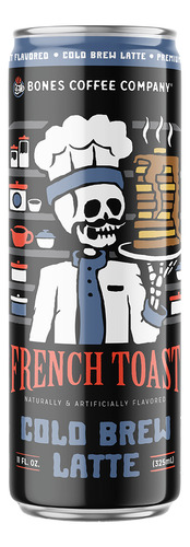 Bones Coffee Company Cold Brew,sabor Tostada Francesa,pack 6