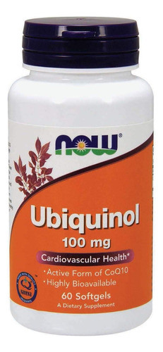 Now Foods Ubiquinol 100mg X60u Alta Biodisponibilidad Coq10