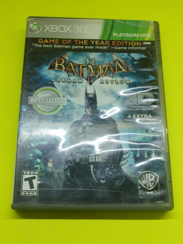 Batman Arkham Asylum Goty Xbox 360 Xbox One /s/x Series S/xf