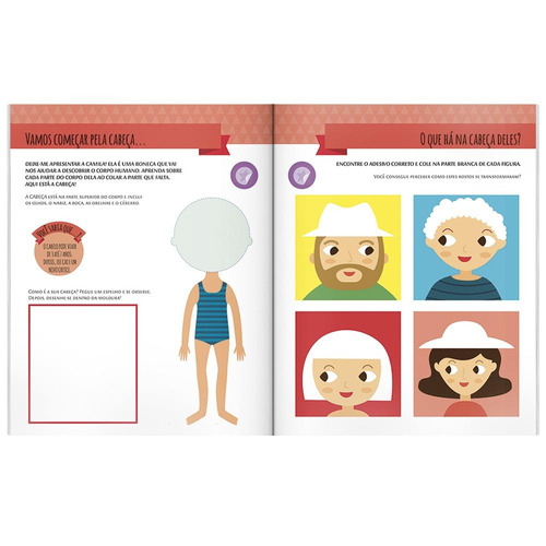 Imagem 4 de 6 de Montessori Meu Primeiro Livro de Atividades... Corpo Humano (Escolinha), de Piroddi, Chiara. Editora Todolivro Distribuidora Ltda., capa mole em português, 2020