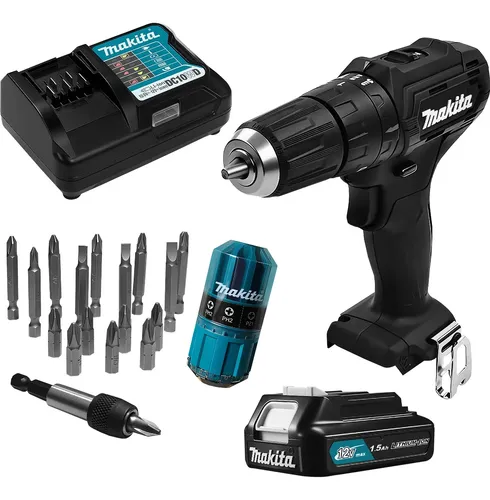 Kit Rotomartillo Makita 3/8 C/bat Hp333d + Juego De Puntas.