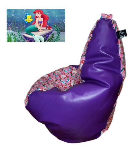 Imagen 3 de 9 de Puff Pera Kid Para Niña De Sirenita, Peppa Pig...