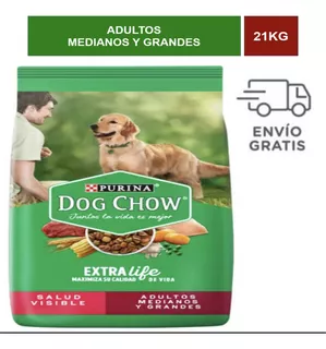 Dog Chow Adulto Medianos Y Grandes 21kg Envio Gratis