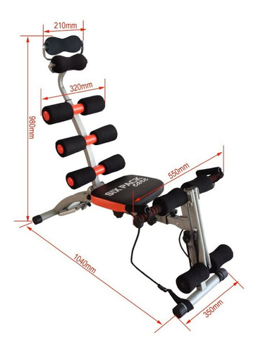 Imagen 4 de 8 de Banco Multifuncional Six Pack Care Home Gym 6 En1 Ejercicios
