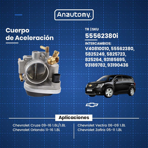 Cuerpo De Aceleracion Para Chevrolet Orlando 2012