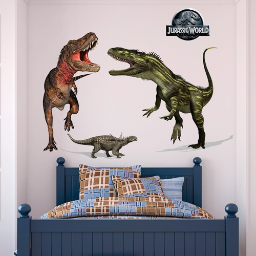 Vinilo Decorativo Dinosaurios -i02 Rex Jurassic World Color Multicolor