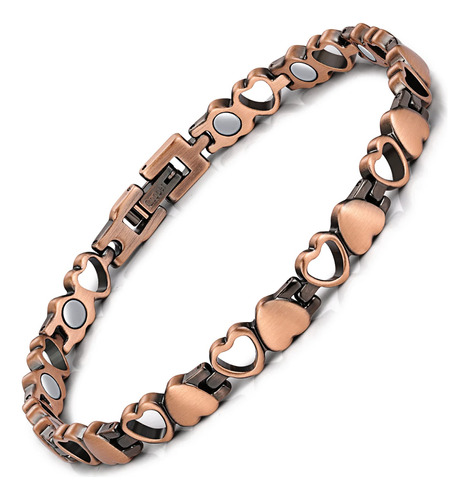 Feraco Pulsera De Cobre Para Mujer, 99.99% De Cobre Sólido.