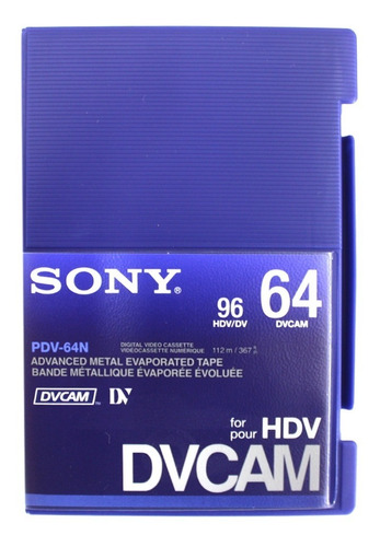 Fita De Vídeo Dvcam Sony Pdv-64n 64 Minutos Para Tape Hdv