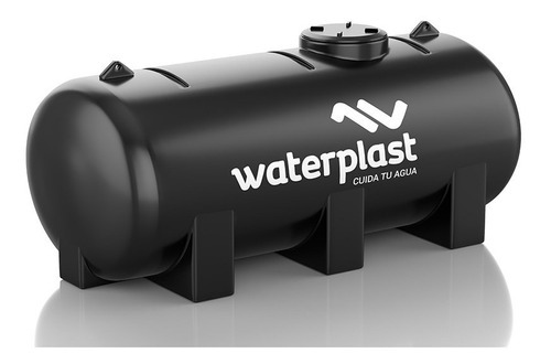 Tanque Horizontal 3000 Lt Waterplast Industrial Domiciliario Color Negro