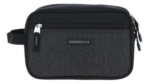 Cosmetiquera Chenson Pro Para Hombre Heri Cp65919-3 Color Negro Diseño De La Tela Liso